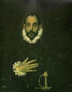 El Greco man with his hand on his breast oil painting